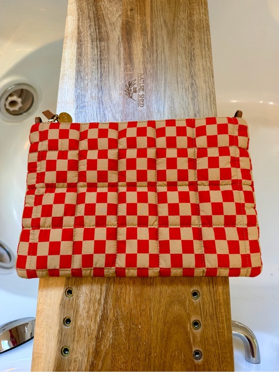 Clare V Handbags - Clare V Flat Clutch w/ Tabs - Poppy & Khaki Quilted Checker $145